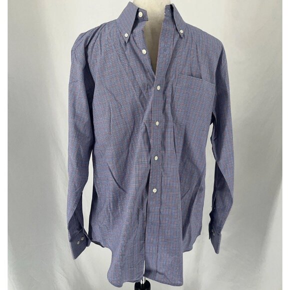 Lauren Ralph Lauren Other - Lauren Ralph Lauren Button Down Dress Shirt Plaid Men's Size 15.5 32/33 Blue Red